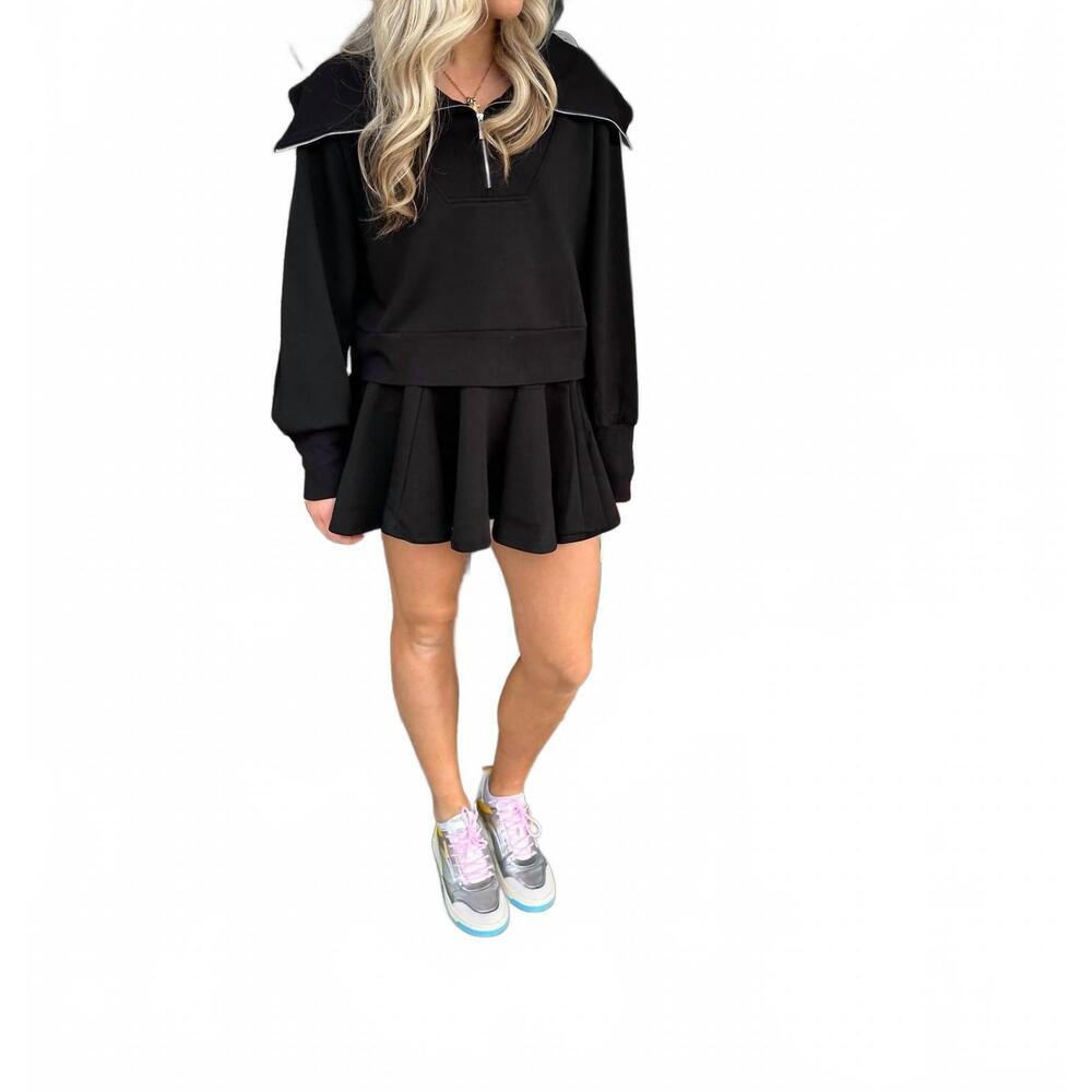 NEW LALAMIA blake skort set in black